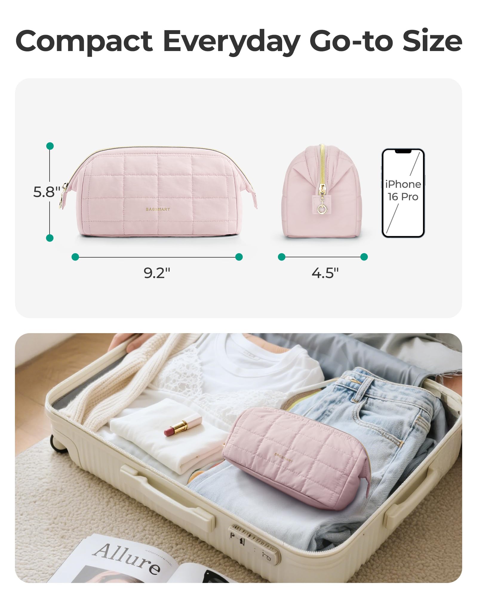 Utilisation polyvalente BAGSMART pour voyage, quotidien et accessoires technologiques.