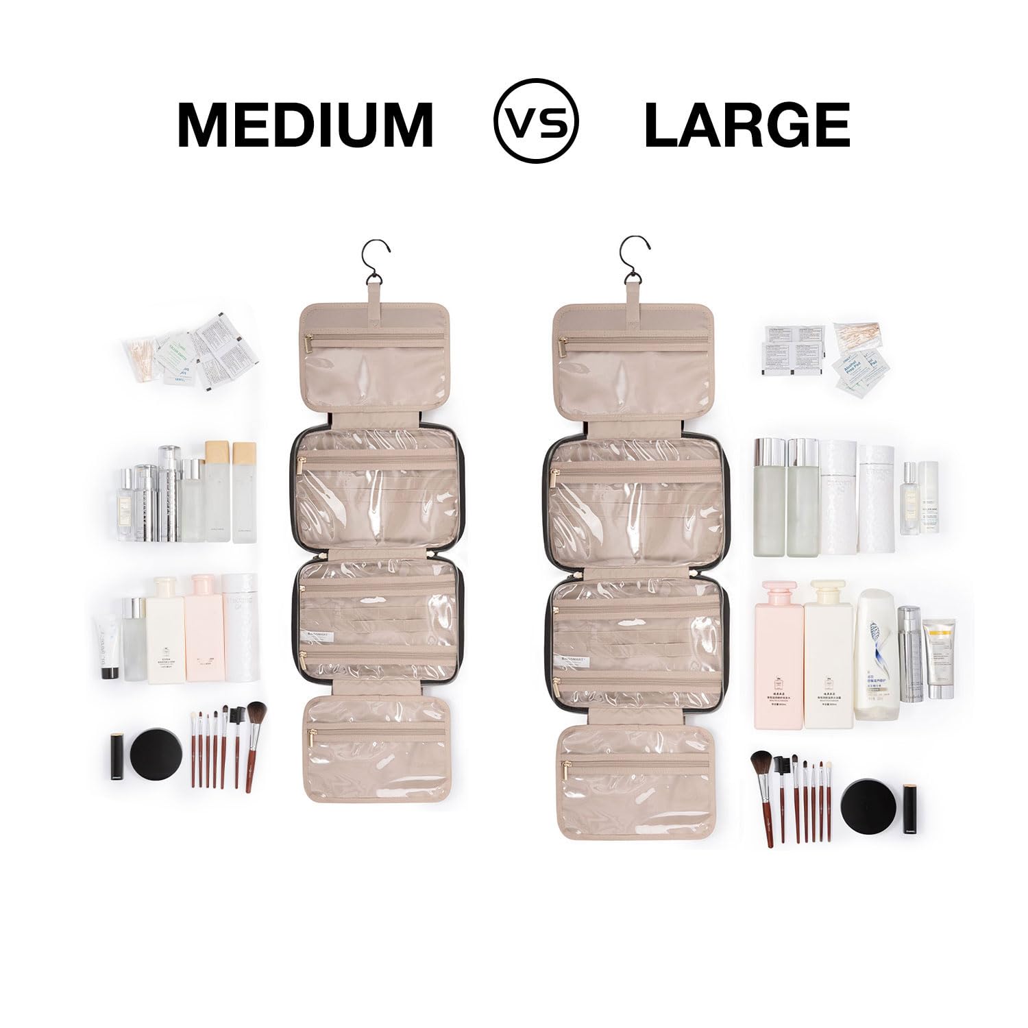 BAGSMART water resistant toiletry bag keeps contents dry