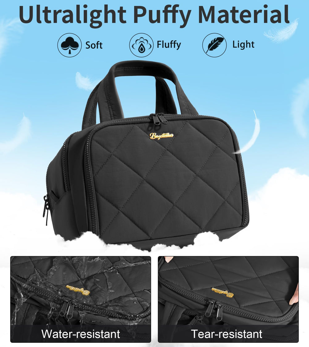 Bagstellar sacoche toilette voyage, poignée portable pour transport facile.