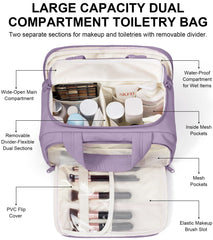 Bagstellar grande capacite-sac-toilette, espace suffisant pour essentiels de voyage.