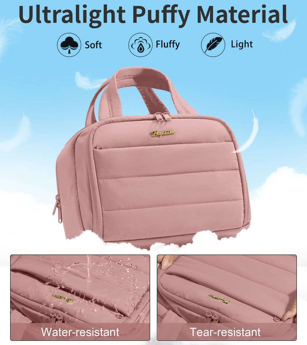 Bagstellar Trousse toilette rose foncée avant avec poche mesh pratique