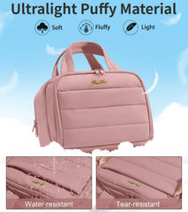 Bagstellar Trousse toilette rose foncée avant avec poche mesh pratique