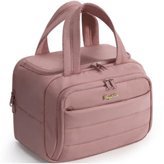 Bagstellar Trousse toilette rose foncée ouverte, accès rapide aux essentiels