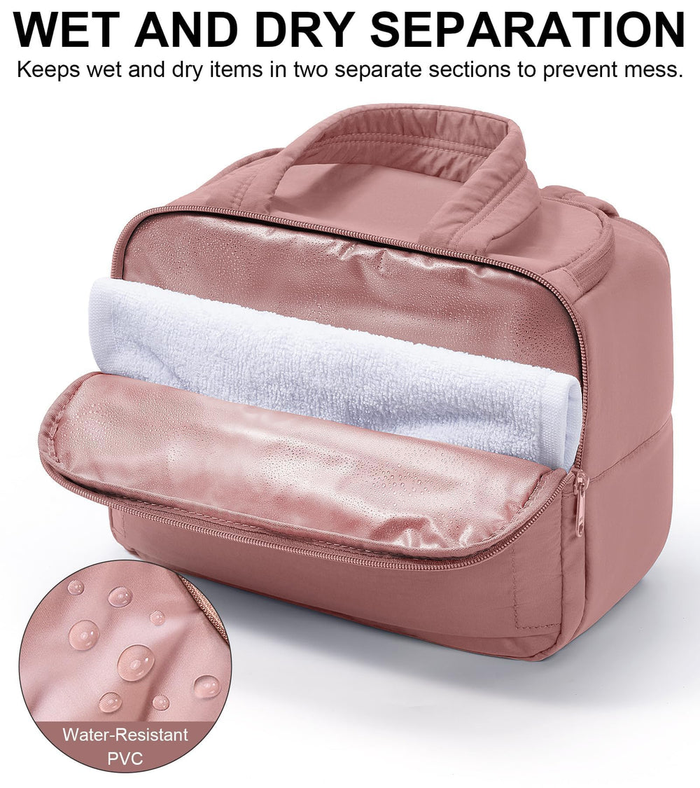 Bagstellar Trousse toilette rose foncée séparation eau et sèche pour éviter fuites