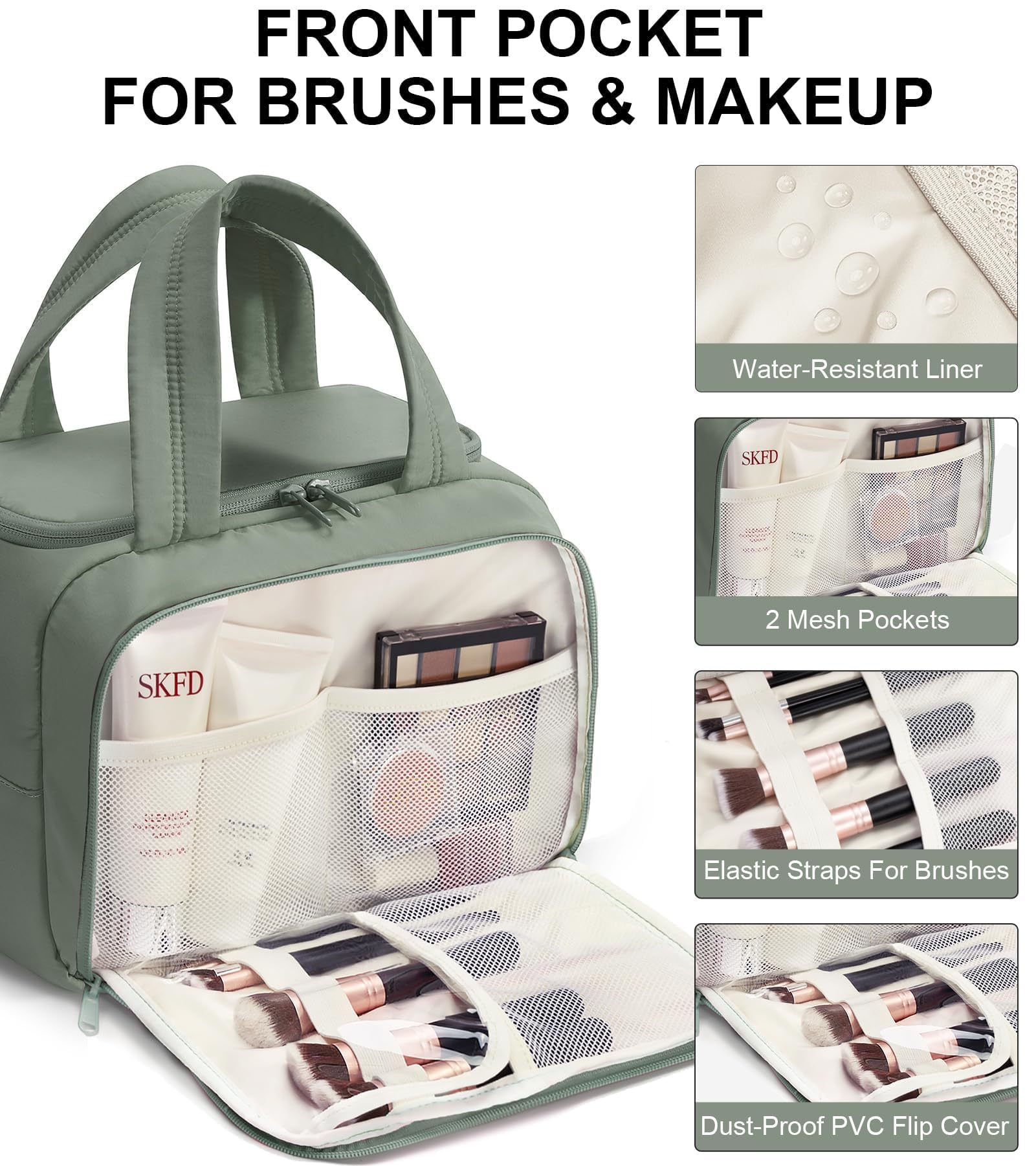Bagstellar Trousse voyage separation-eau-sec — séparation sèche et humide pour plus de propreté.