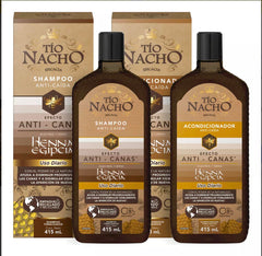 Bagues Nacho’ duo shampoing et après-shampooing au henné égyptien, revitalisant les cheveux gris.