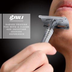 BAILI rasoir classic 3 pièces – système sûr et rapide