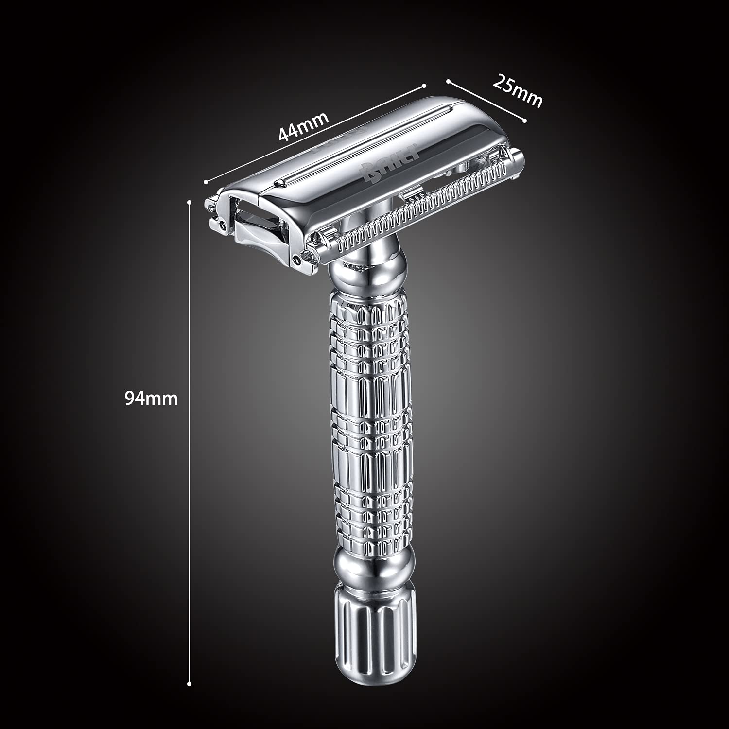 BAILI rasoir en alliage zinc chrome offre durabilité et contrôle.
