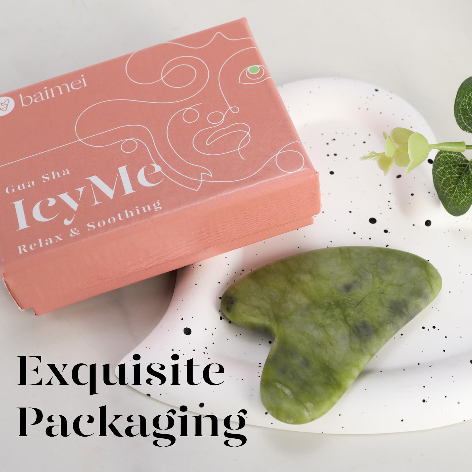 BAIMEI IcyMe Gua Sha glisse en douceur sur la peau.