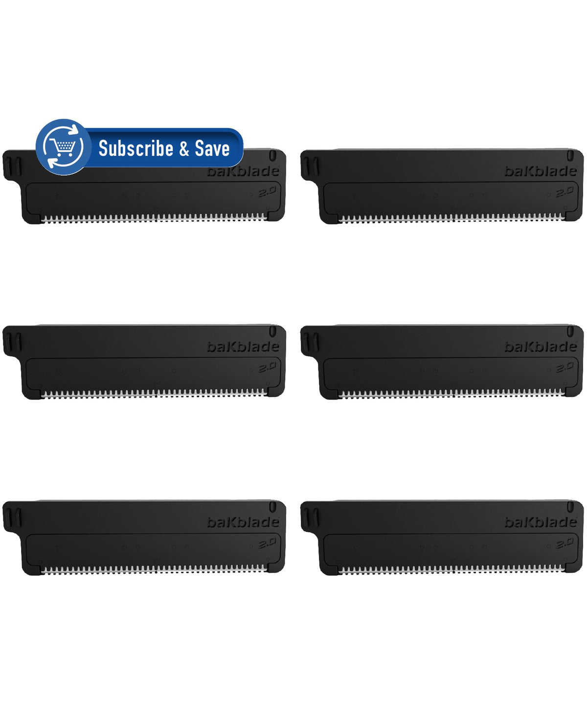 baKblade 2.0 cartouches Dryglide faciles à remplacer pour un rasage rapide et confortable