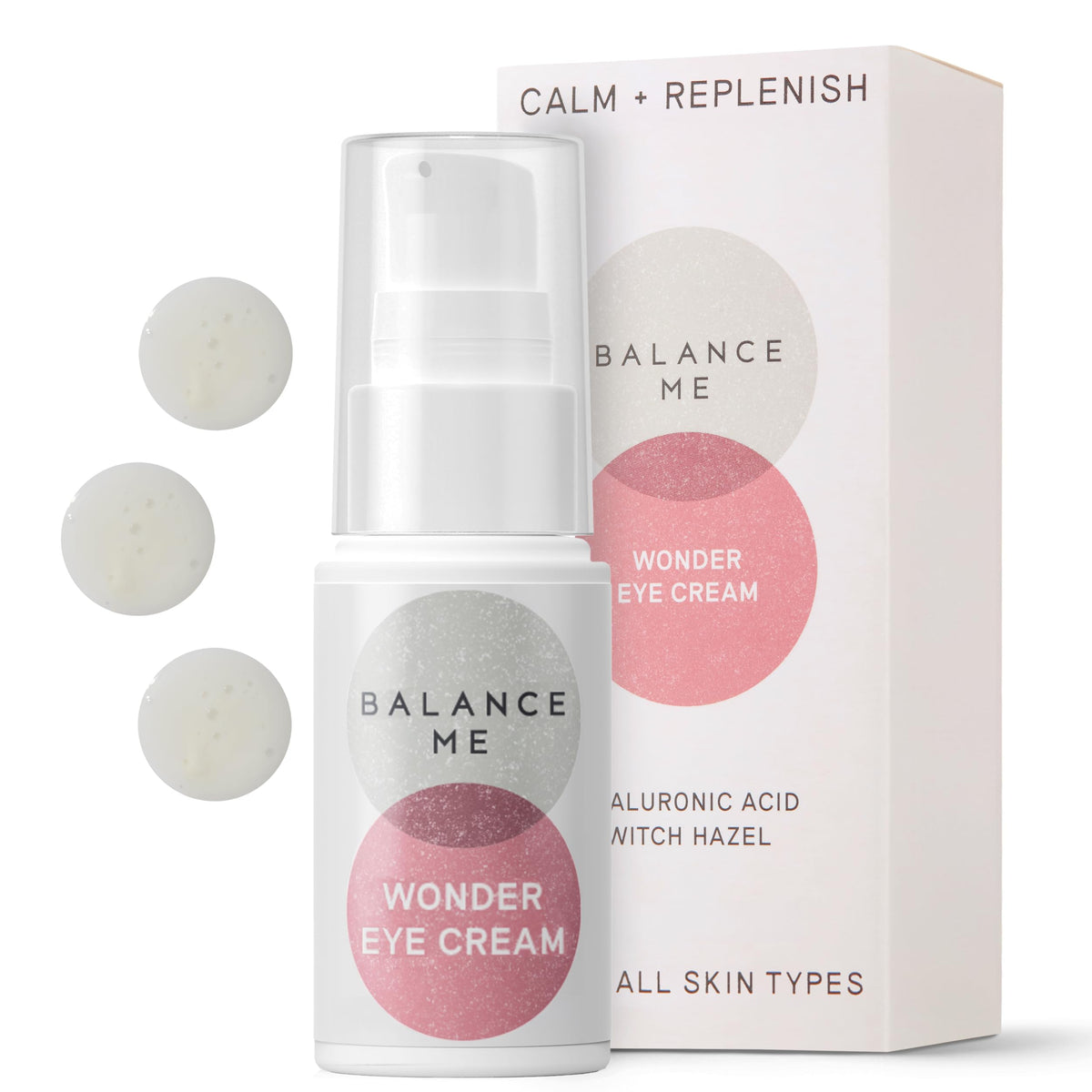 Balance Me Wonder Eye Cream — bocal, hydratation ciblée pour le contour des yeux