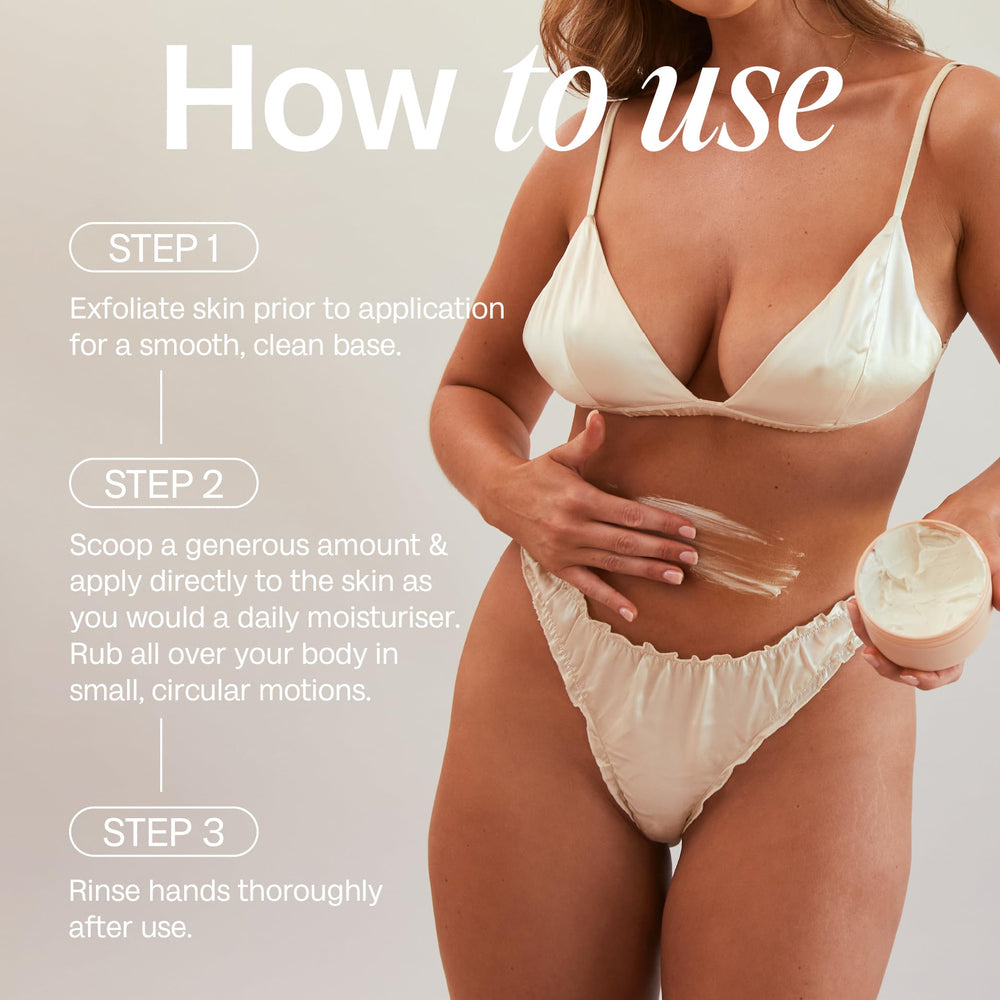 Bali Body Beurre Autobronzant Progressif — formulation douce adaptée aux peaux sensibles.