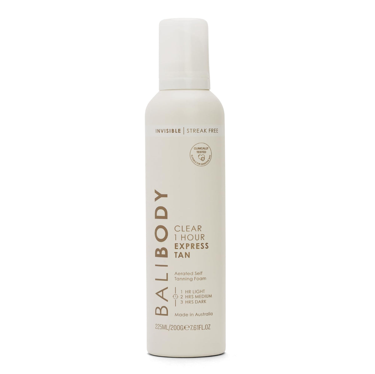 Bali Body Clear 1H Express auto-bronzant - versement de la bouteille, bronzage rapide et naturel