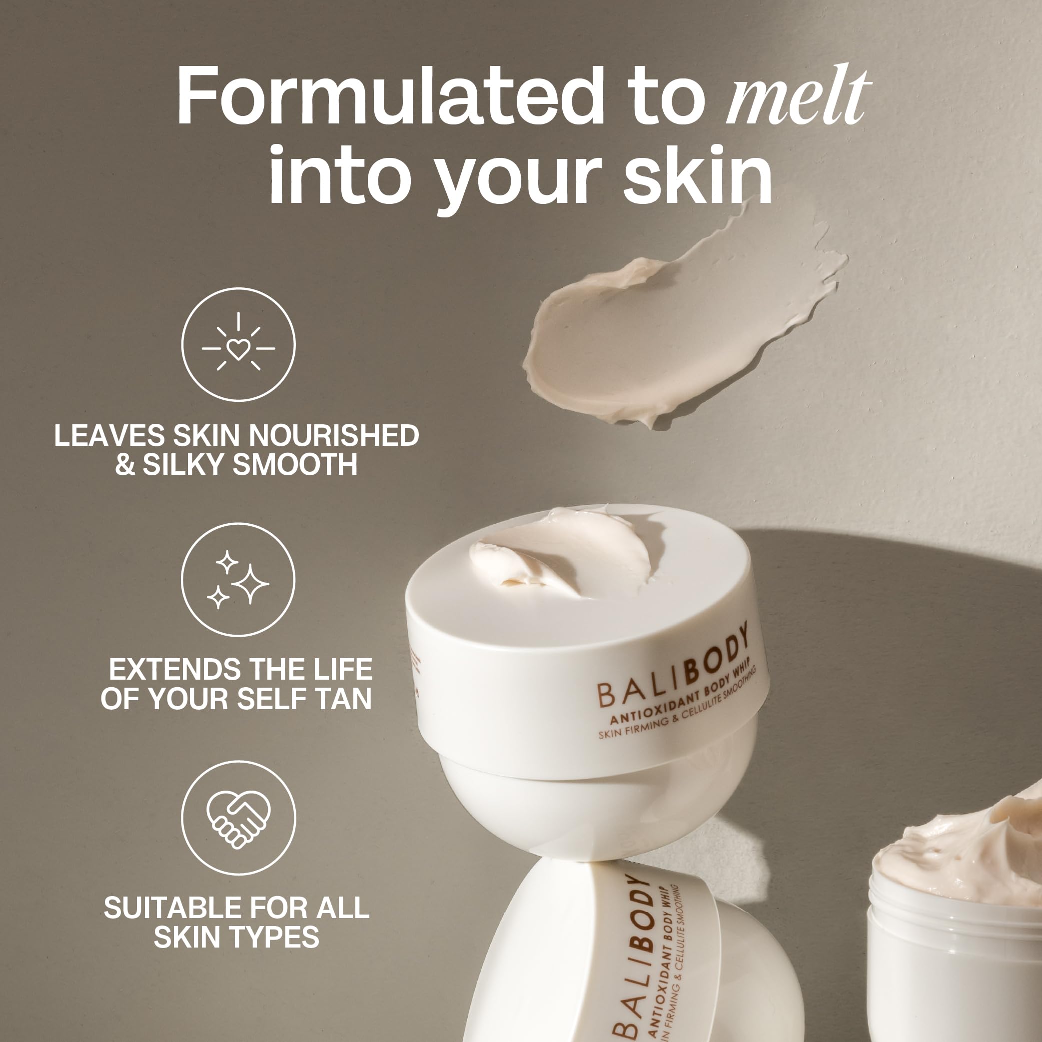 Senteur pamplemousse frais de Bali Body Crème Fouettée Antioxydante.