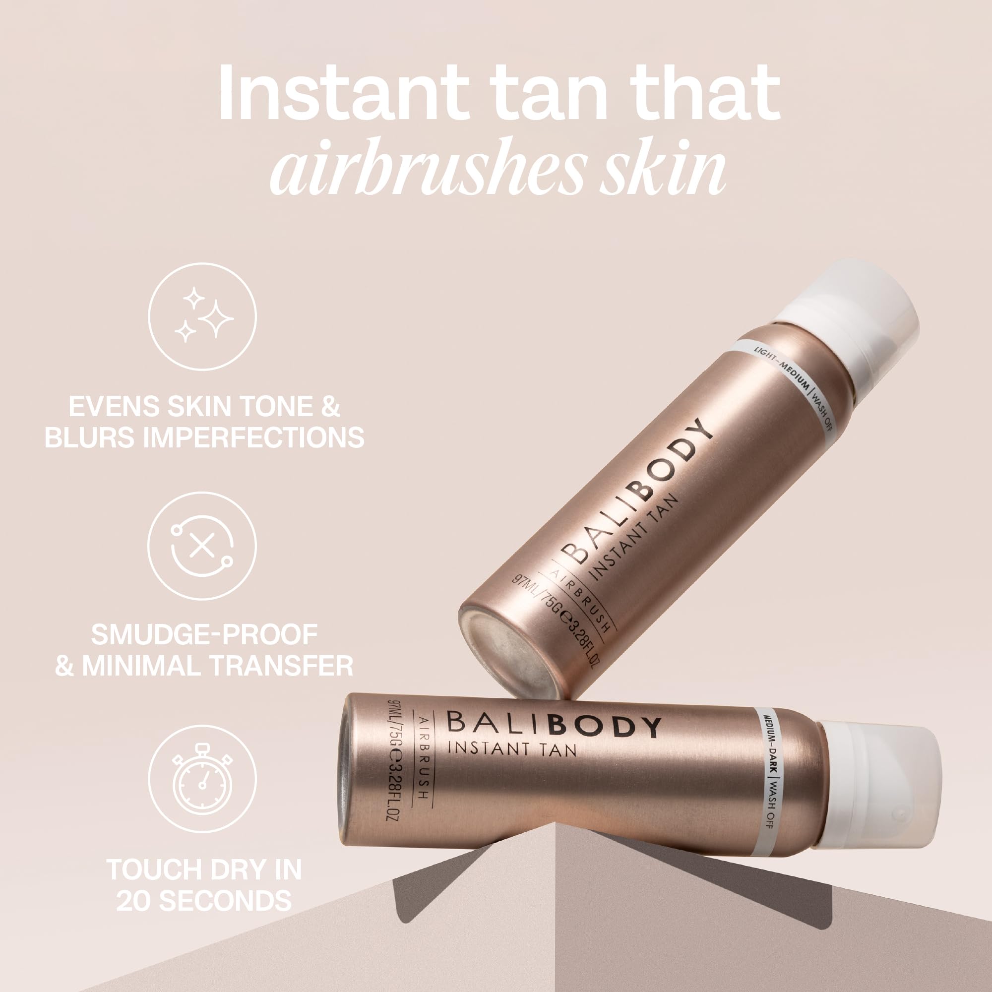 Fini sans transfert, bronzage durable sans taches sur les vêtements.