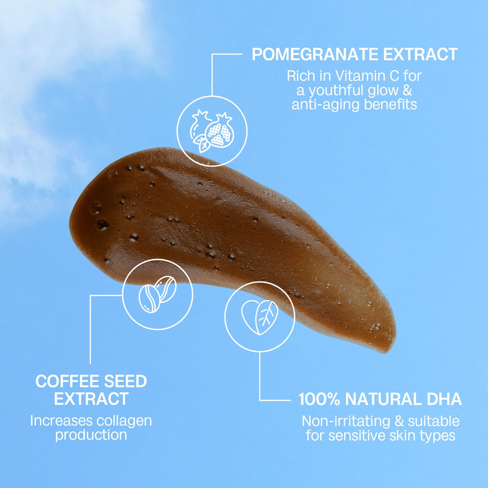 Mousse Bali Body Ultra Dark, teinte-guide pour une application homogène.