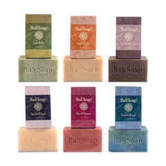 Boîte batik Bali Soap Masculine Collection prête à offrir, présentation élégante.