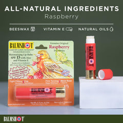 Emballage cartouche Balmshot Raspberry pour le déplacement quotidien.