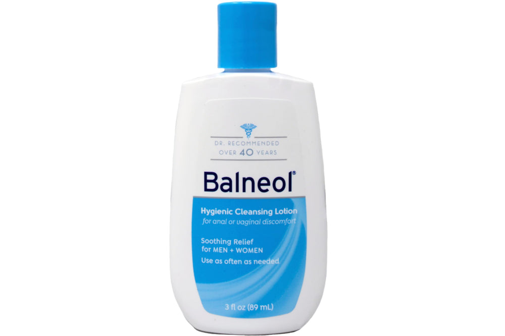 Balneol, lotion hygiénique, apaisement des zones sensibles sans irritations.