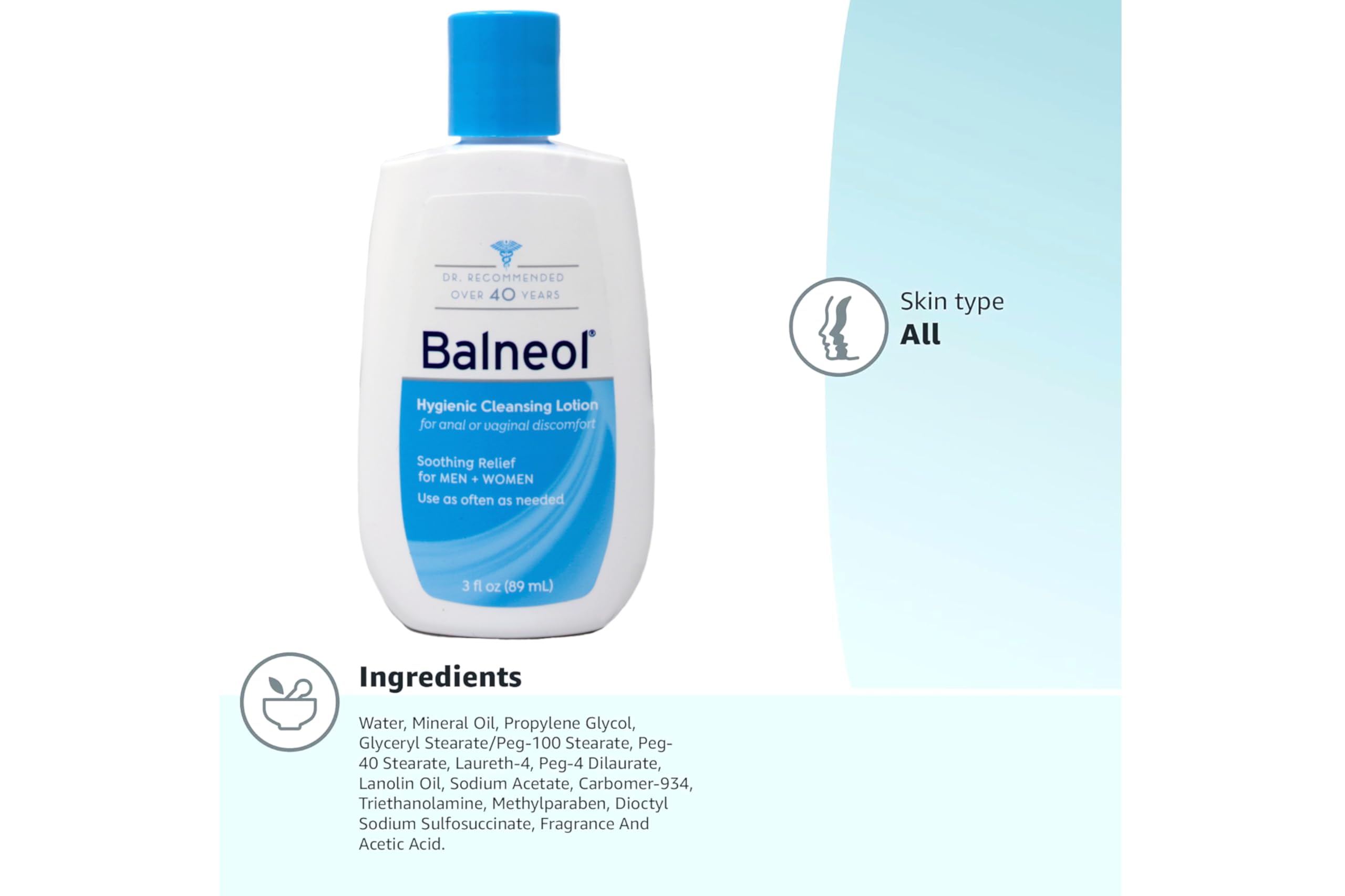 Balneol, lotion hygiénique, ensemble de 4 flacons pour l'utilisation à domicile.