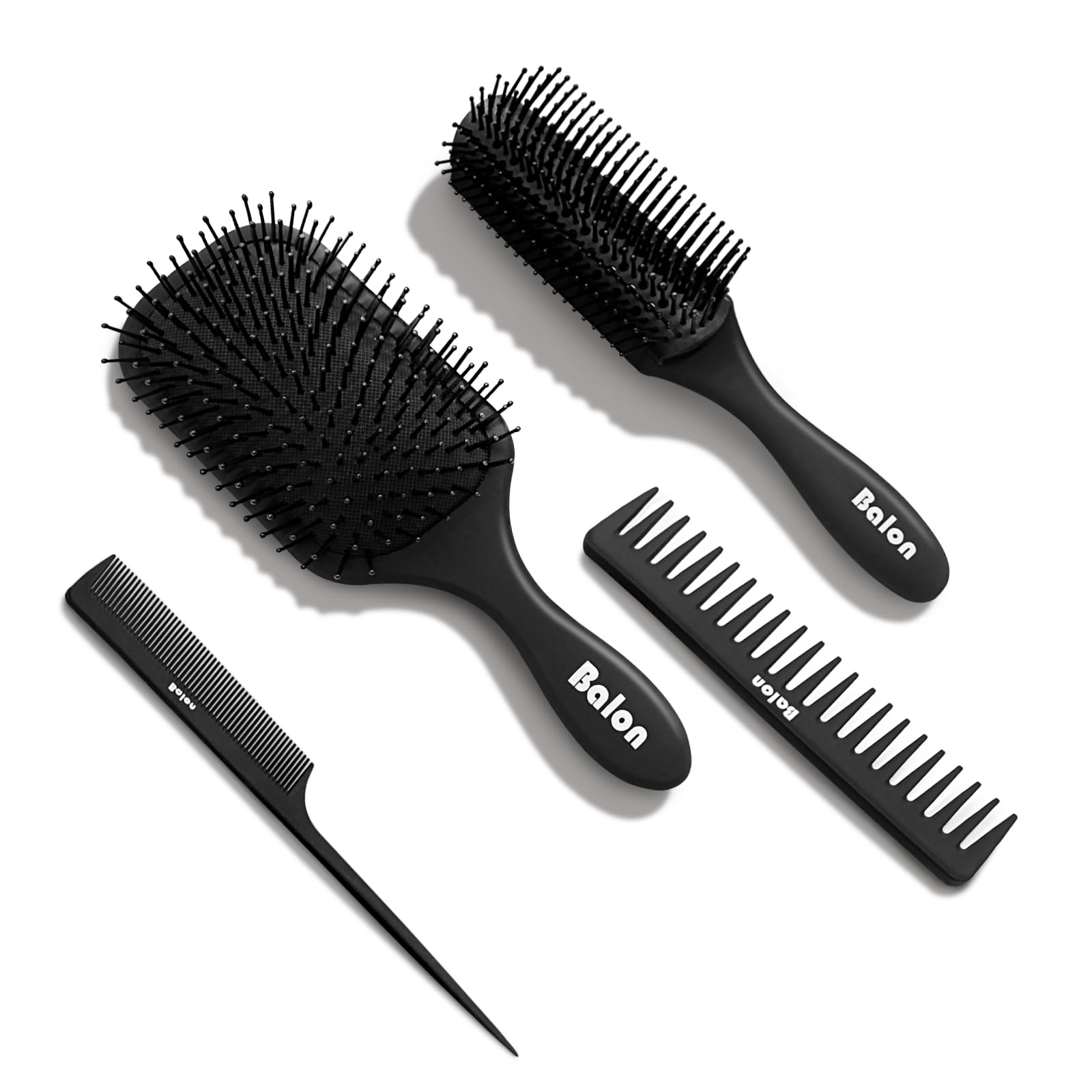 BALON brosse paddle démêle en douceur les cheveux mouillés.