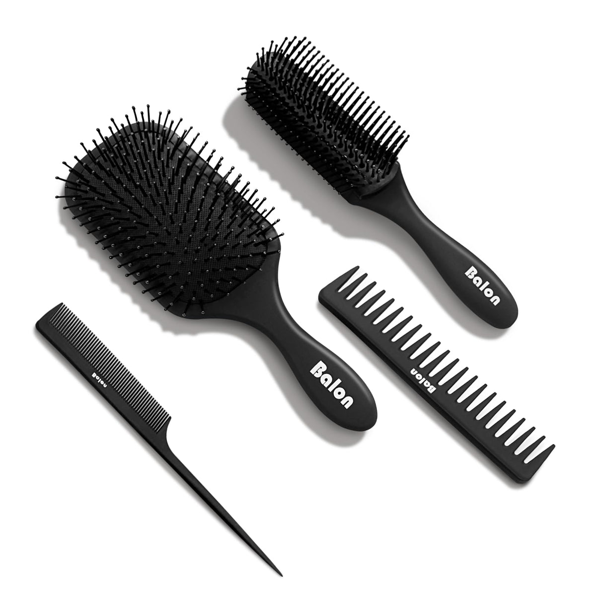 BALON brosse paddle démêle en douceur les cheveux mouillés.