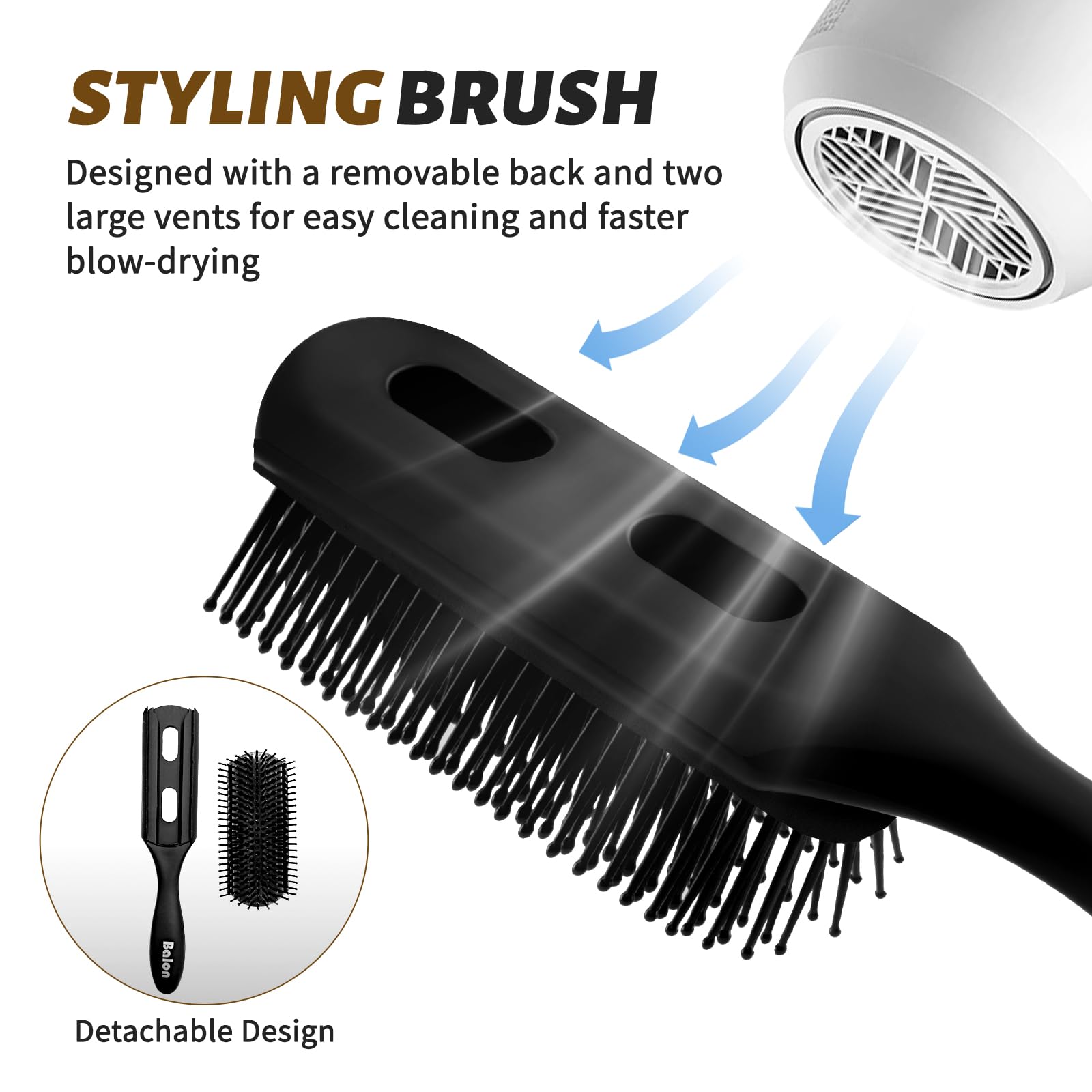 BALON brosse de coiffage facilite le coiffage rapide et simple.