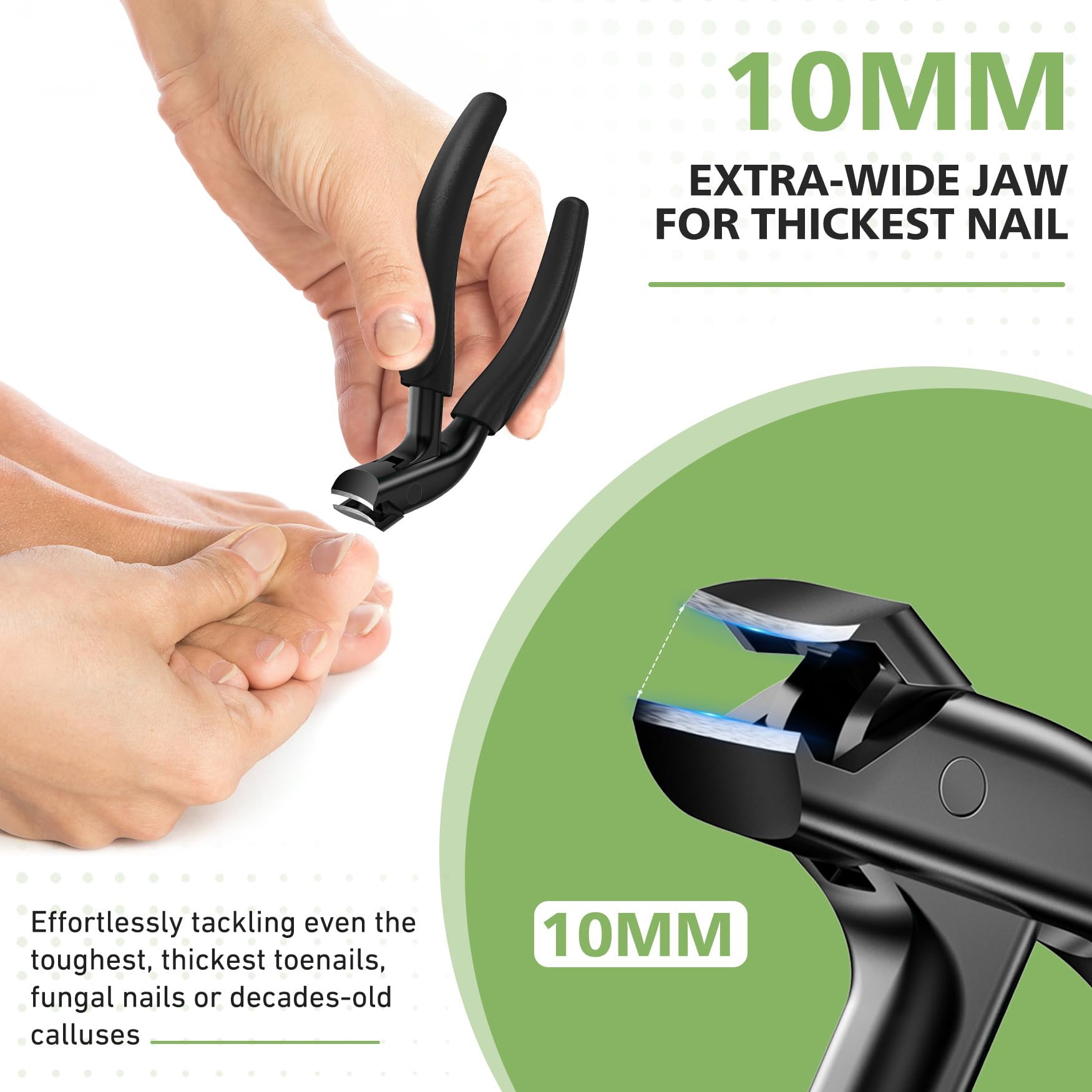 Baluca ciseaux-ongles ouverture 11mm, adapté aux ongles épais.