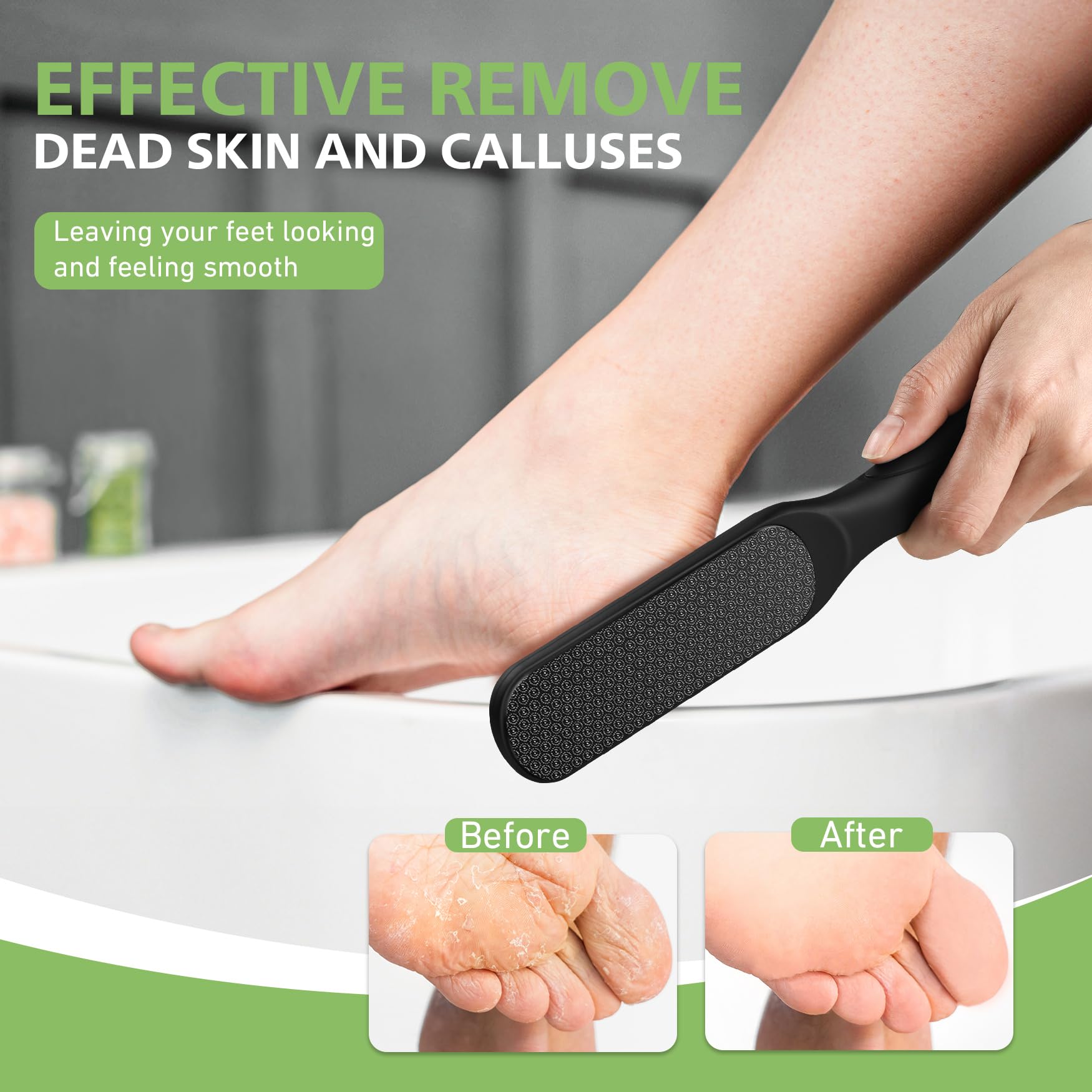 Baluca Gomme-Pied Nano Verre, utilisation sous la douche pour un soin pratique