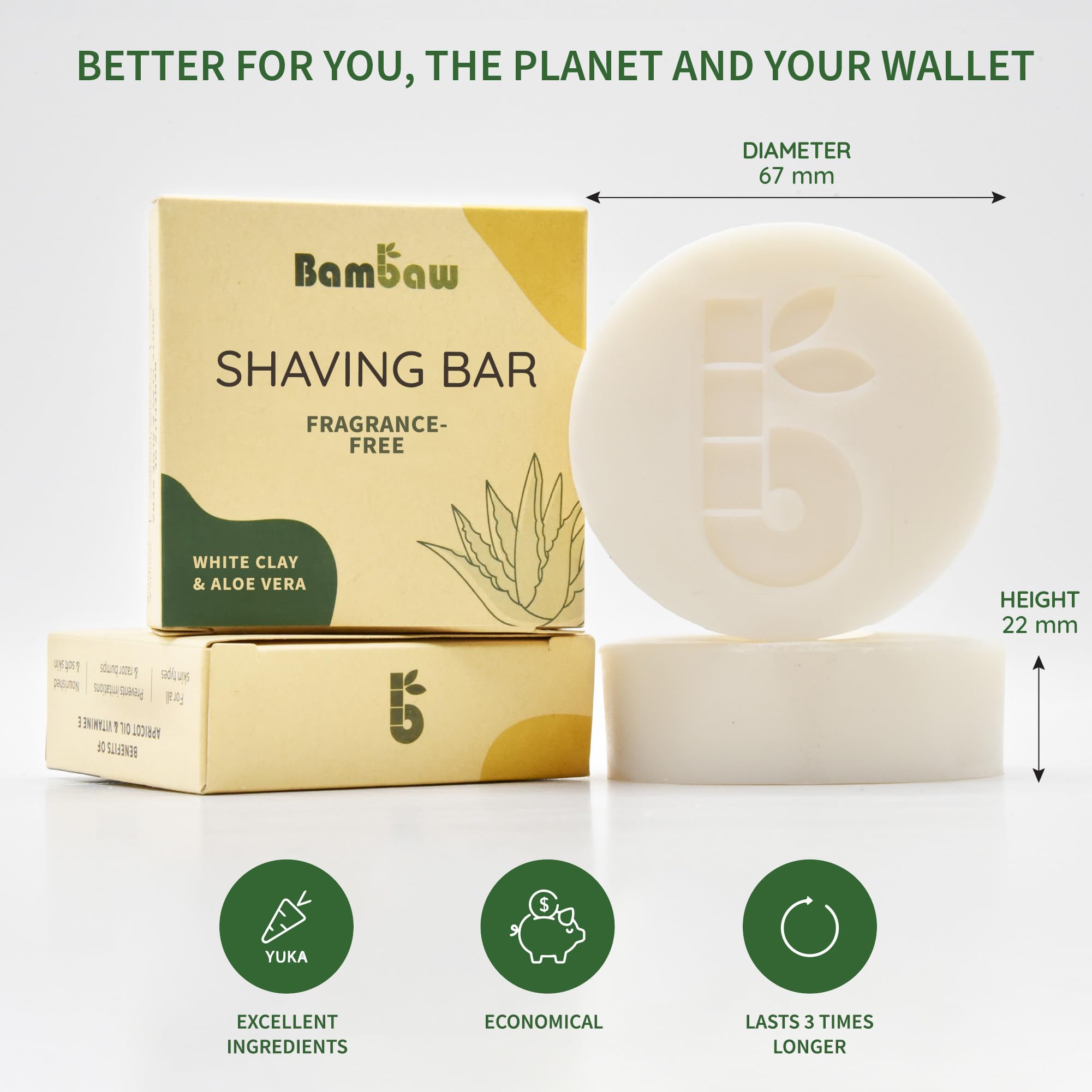 Glisse du rasoir améliorée grâce au savon solide Bambaw.