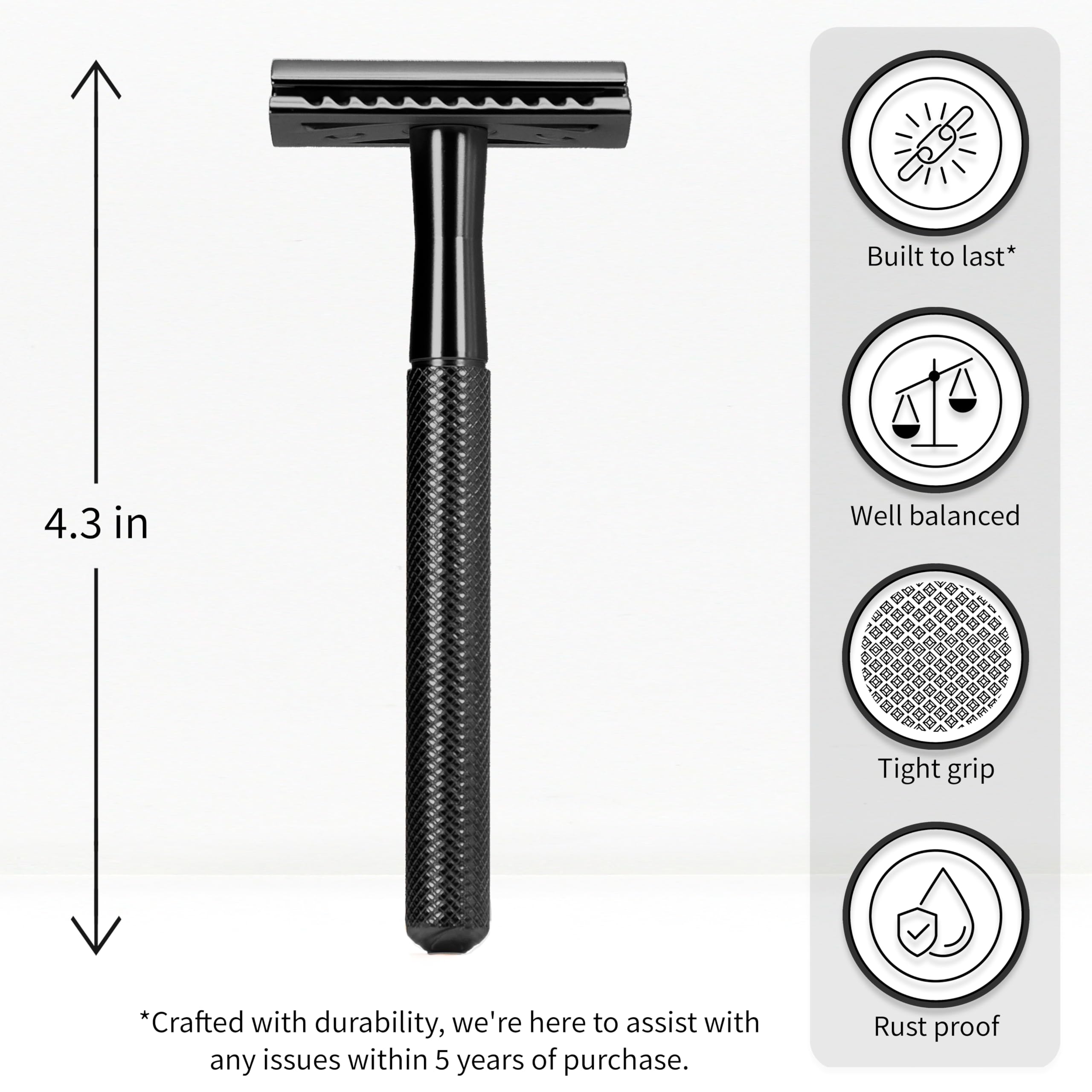 Lames incluses: cinq lames durables pour un rasage proche