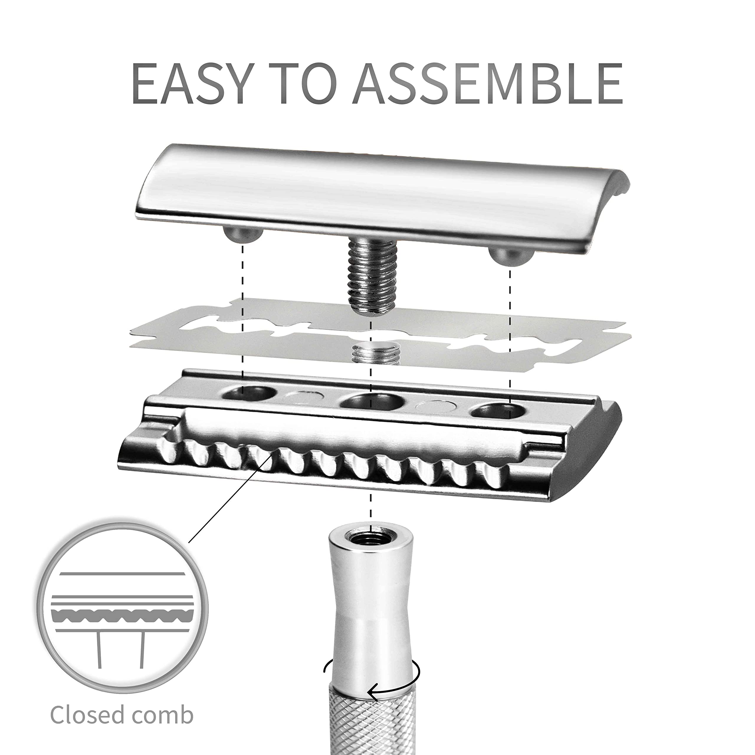 Rasoir Bambaw en métal durable: longévité et performance constantes.