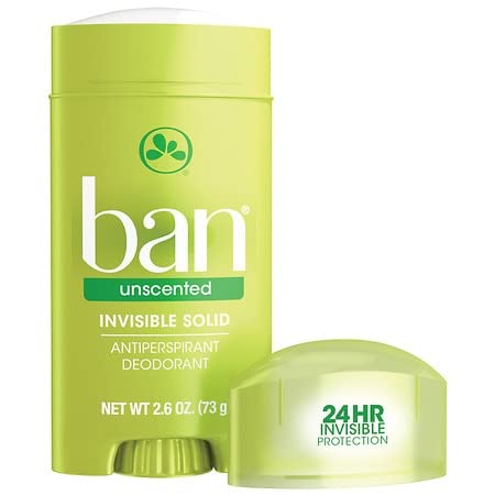 Ban Desodorisant Invisible Solide Sans Parfum, format compact idéal pour voyage et sac.