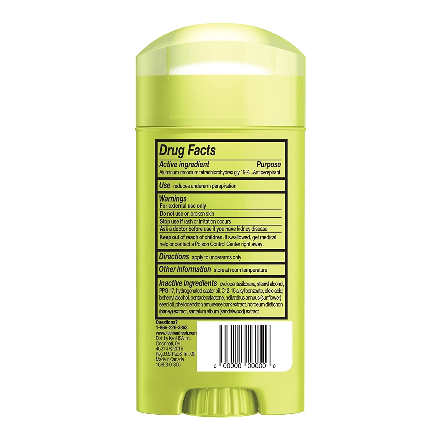 Ban Desodorisant Invisible Solide Sans Parfum, application douce et discrète sans traces.