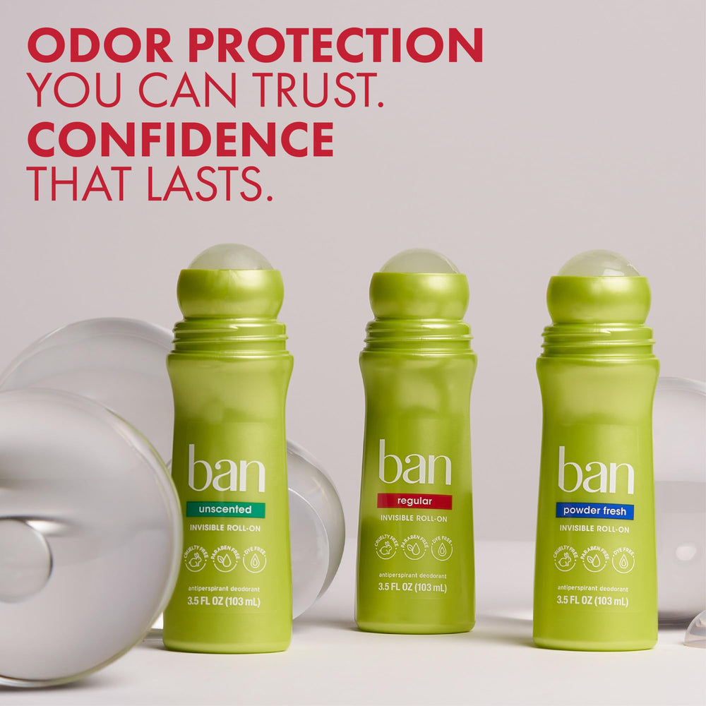 Ban Desodorisant Roll-On Invisible : protection 24h efficace au quotidien