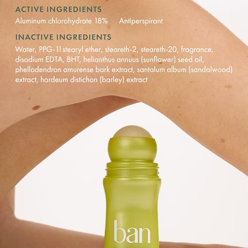 Ban Roll-On parfum doux et frais pour une fraîcheur discrète.
