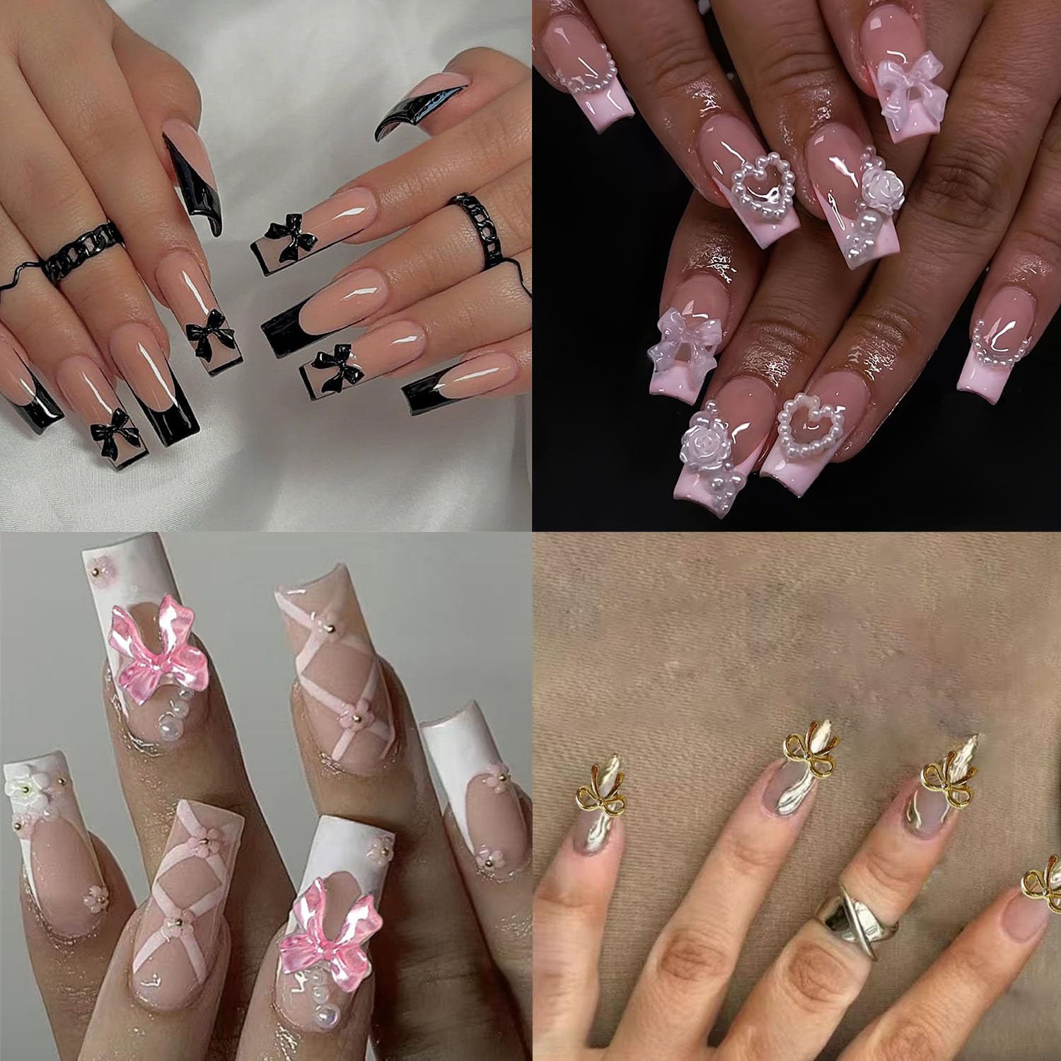 BANA ART étui charmes bow ongles 24 compartiments, rangement clair et pratique