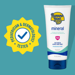 Banana Boat Lotion SPF50, texture légère prête à être étalée