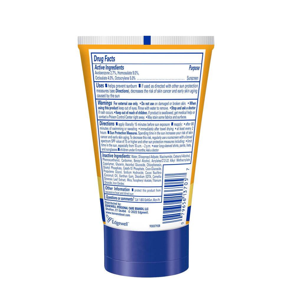Banana Boat Protection niacinamide pour le visage, texture non grasse.