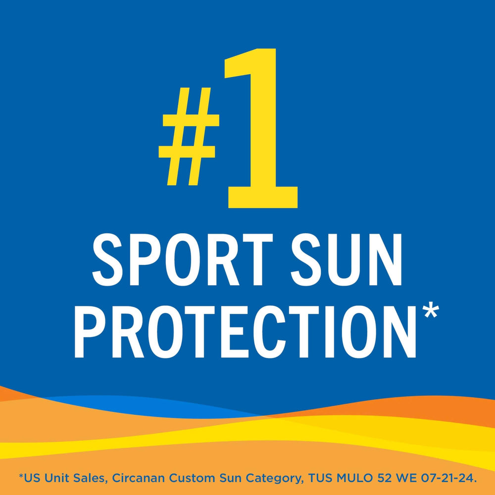 Banana Boat Sport SPF50 : résiste à la sueur et à l’eau pour rester en place.