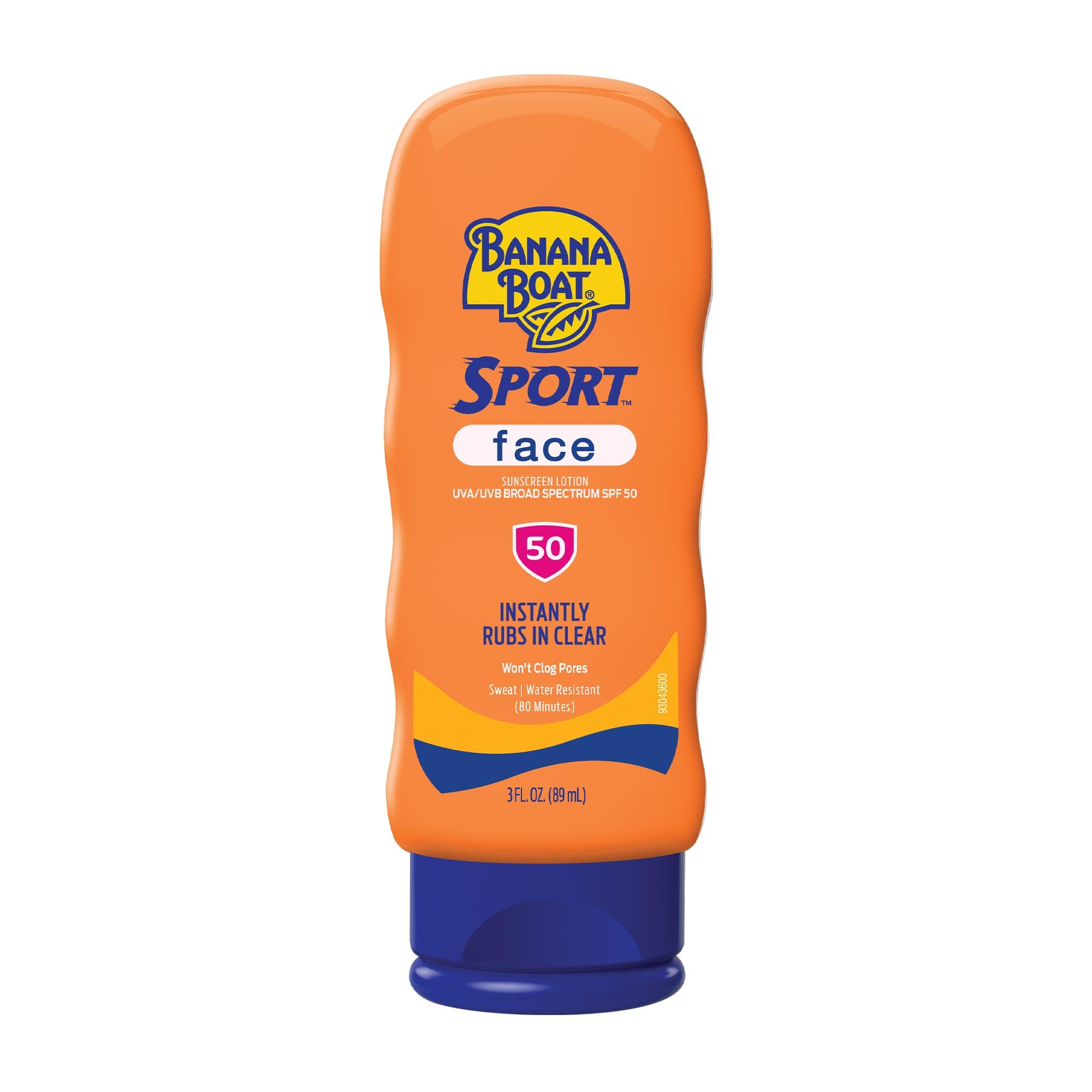 Banana Boat Sport Face SPF 50 — bouteille compacte prête pour le voyage