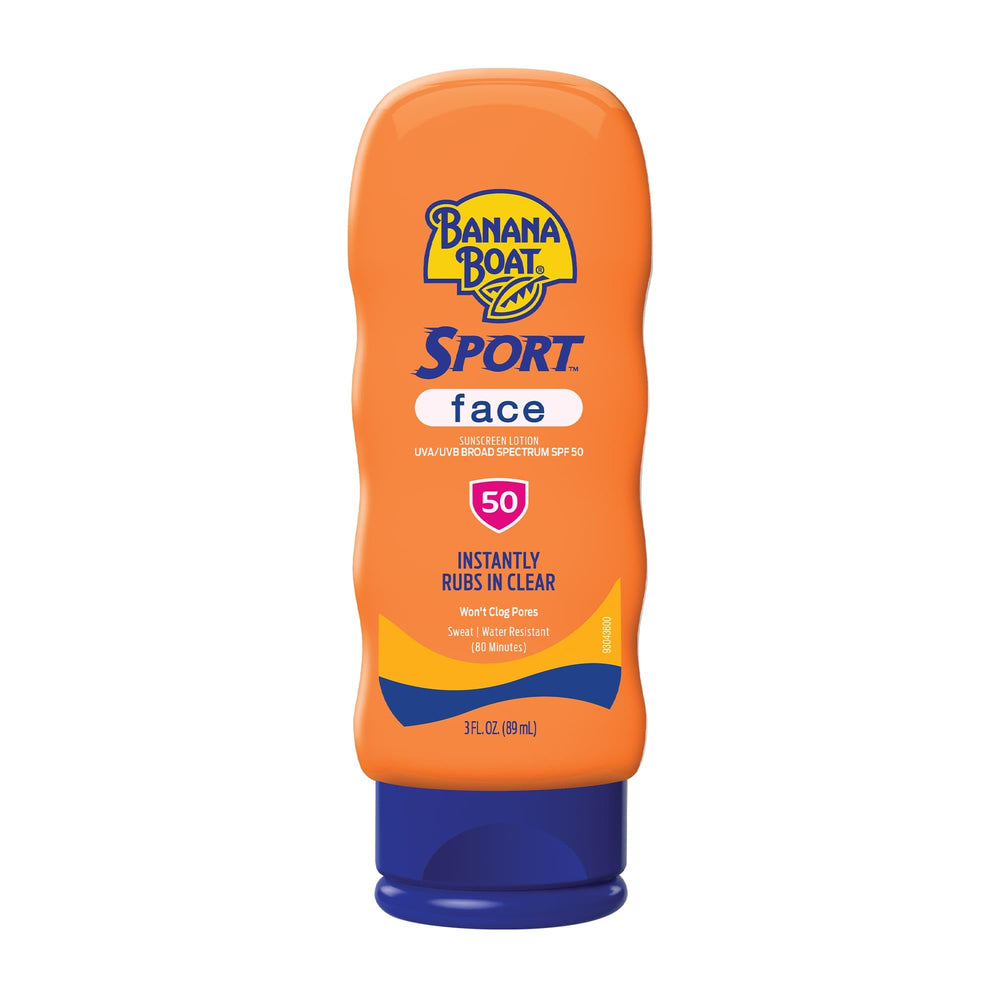 Banana Boat Sport Face SPF 50 — bouteille compacte prête pour le voyage