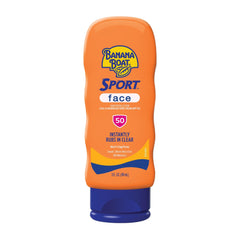Banana Boat Sport Face SPF 50 — bouteille compacte prête pour le voyage