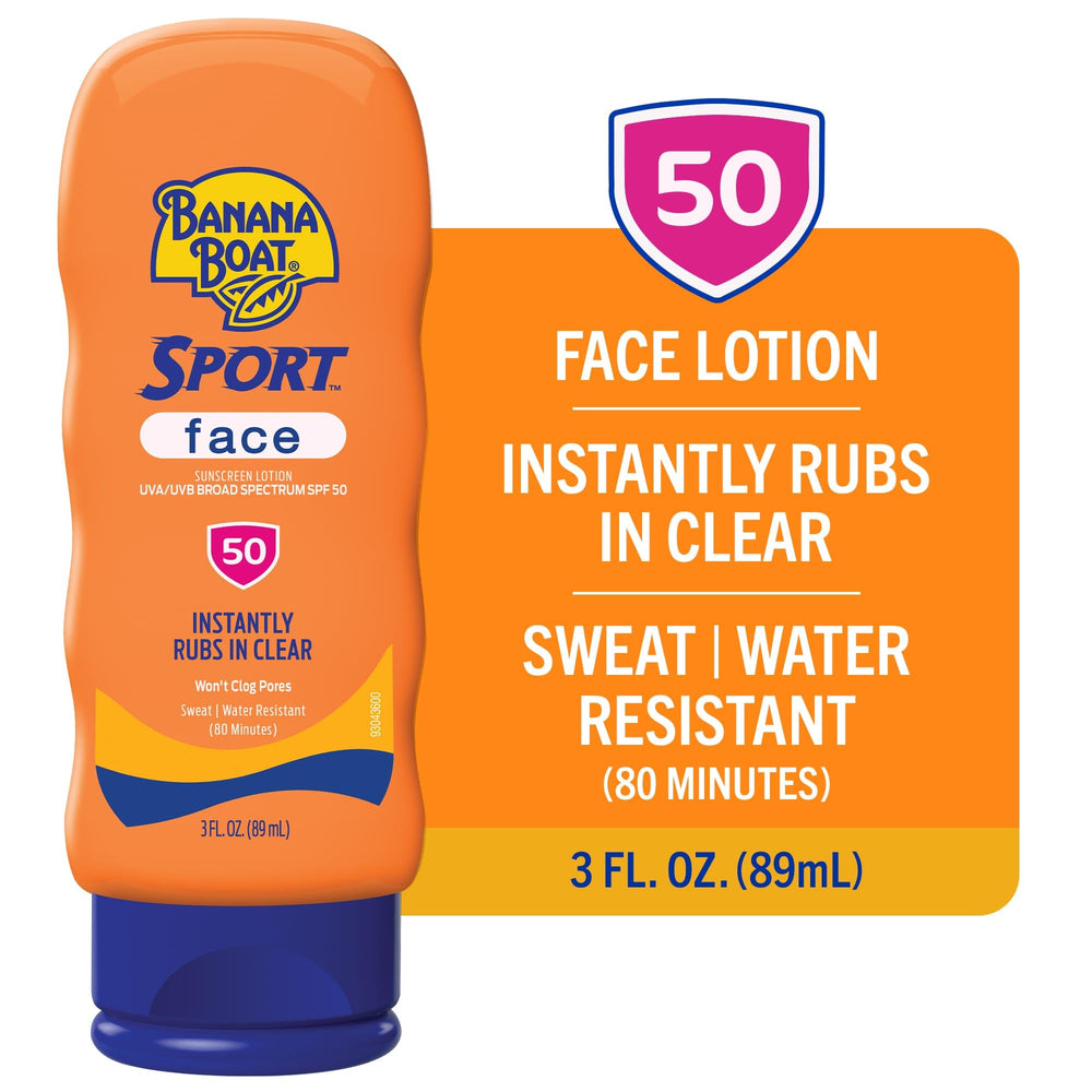 Banana Boat Sport Face SPF 50 — texture légère et absorption rapide