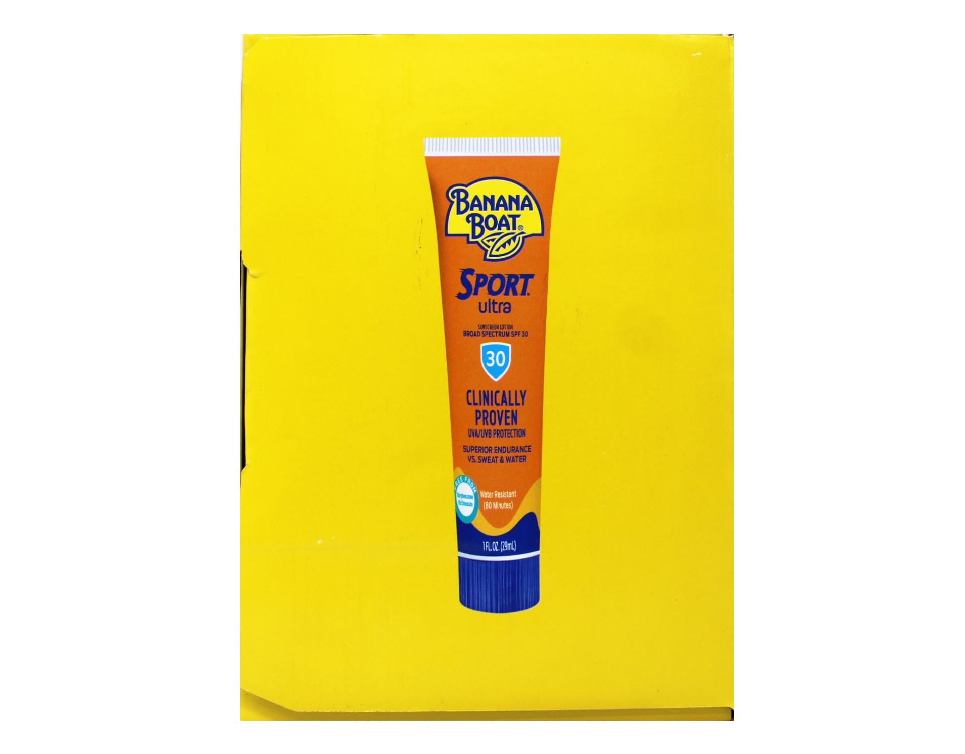 Banana Boat Sport Ultra SPF 30 – résistance à la sueur, idéal pour entraînements et sports nautiques.