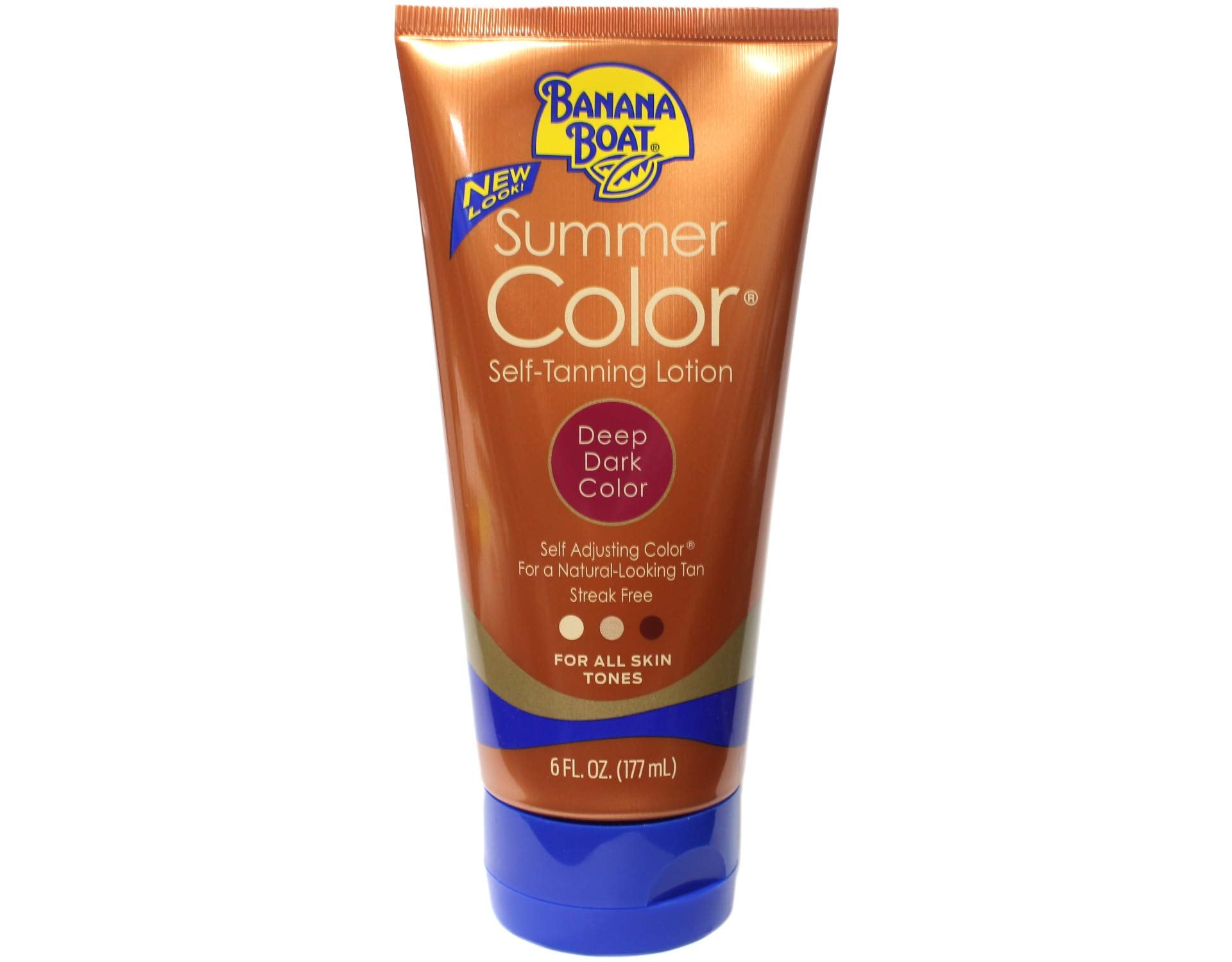 Banana Boat Summer Color: texture crème facile à appliquer pour bronzage uniforme.