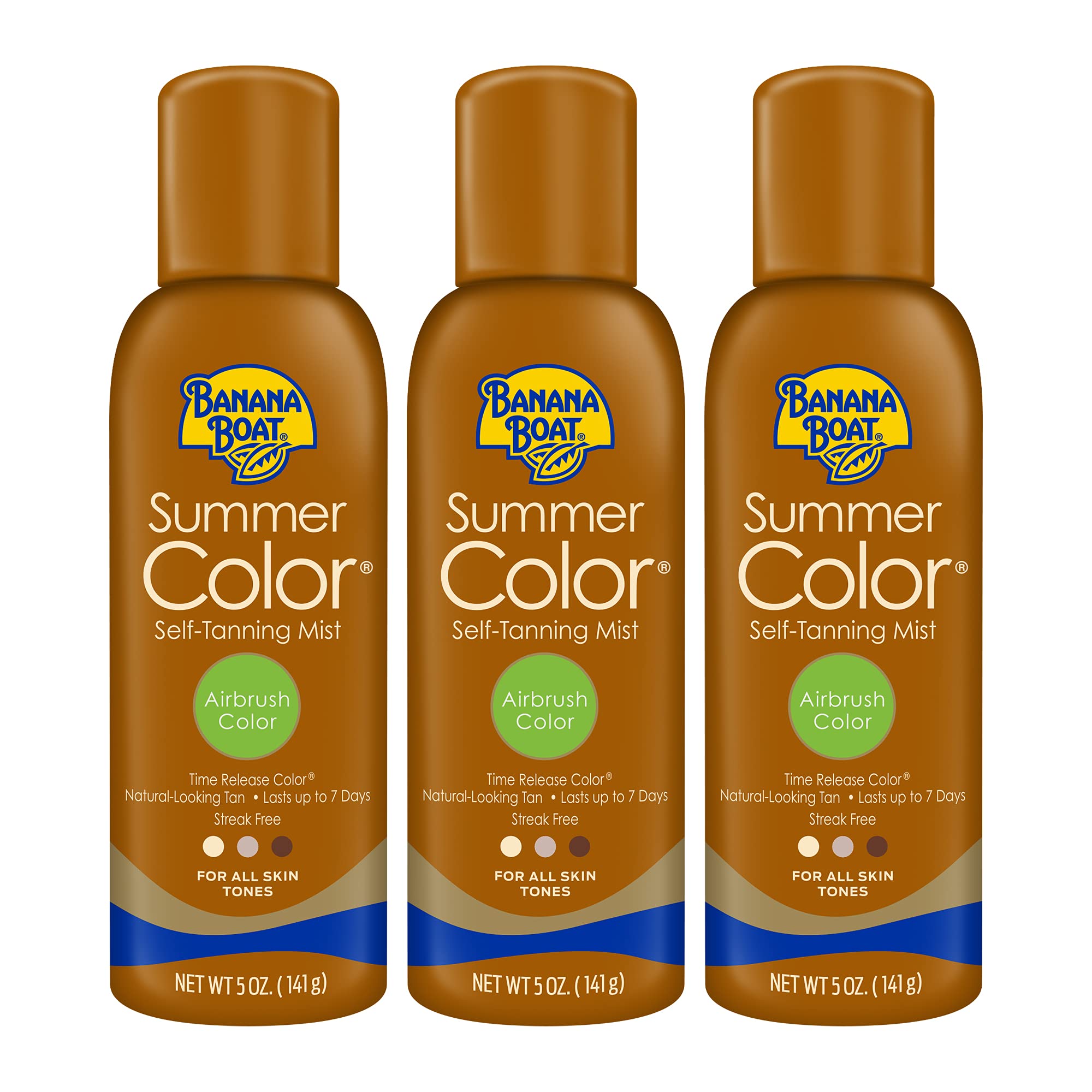 Banana Boat autobronzant en pulvérisateur pour une application uniforme sous tous les angles.