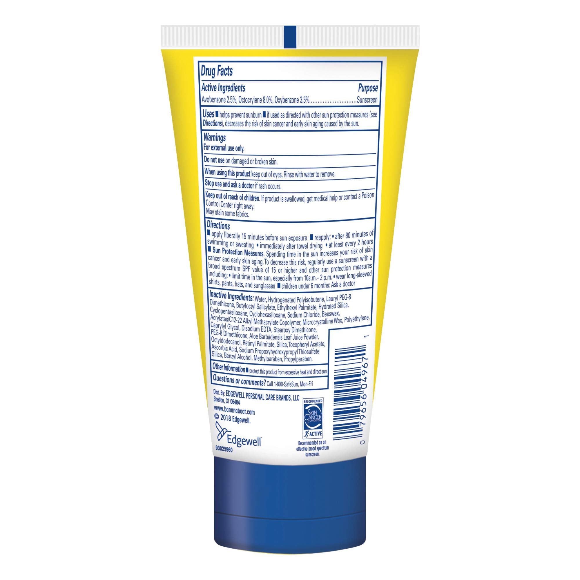 Banana Boat Kids SPF100 - Application de la lotion sur la peau d’un enfant