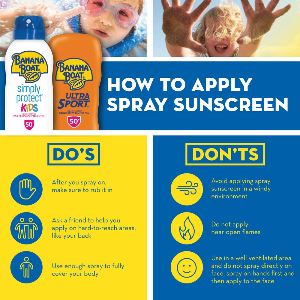 Banana Boat Kids SPF100 - Spray prêt à l’emploi pour les activités