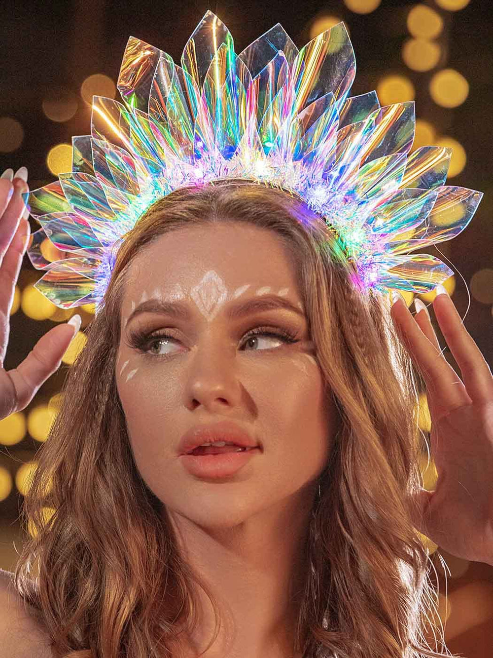 Bandeau fetes lumineuses EARENT ajuste et brille pendant les festivites